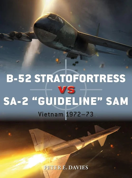 Book cover of 'B-52 Stratofortress vs SA-2 Guideline SAM' with aircraft and text.
