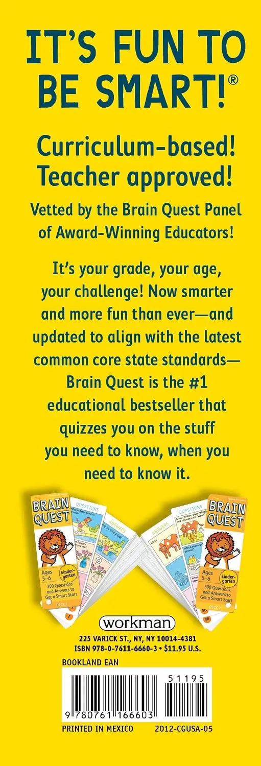 Brain Quest Kindergarten, Revised 4th Edition: 300 Questions and Answers to Get a Smart Start