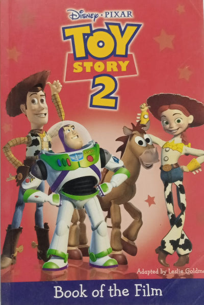 A preloved copy of the Disney Pixar Toy Story 2 book with a colorful cover featuring characters from the movie.