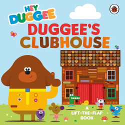 Book cover of 'Duggee's Clubhouse' with a cartoon dog and clubhouse.