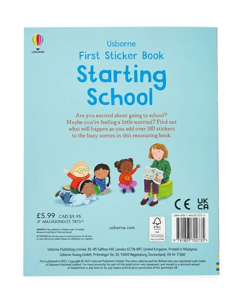First Sticker Book Starting School
