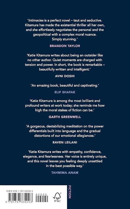 Book back cover with critical acclaim quotes on a blue background