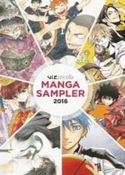 Manga Sampler 2016 book cover with various manga character images.