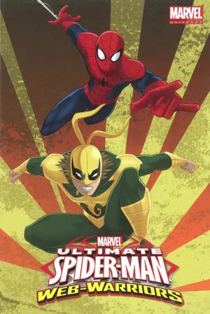 Marvel's Ultimate Spider-Man and Iron Man in action pose with 'Ultimate Spider-Man Web-Warriors' text.