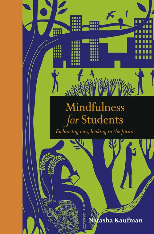 Book cover of 'Mindfulness for Students' with green and orange background