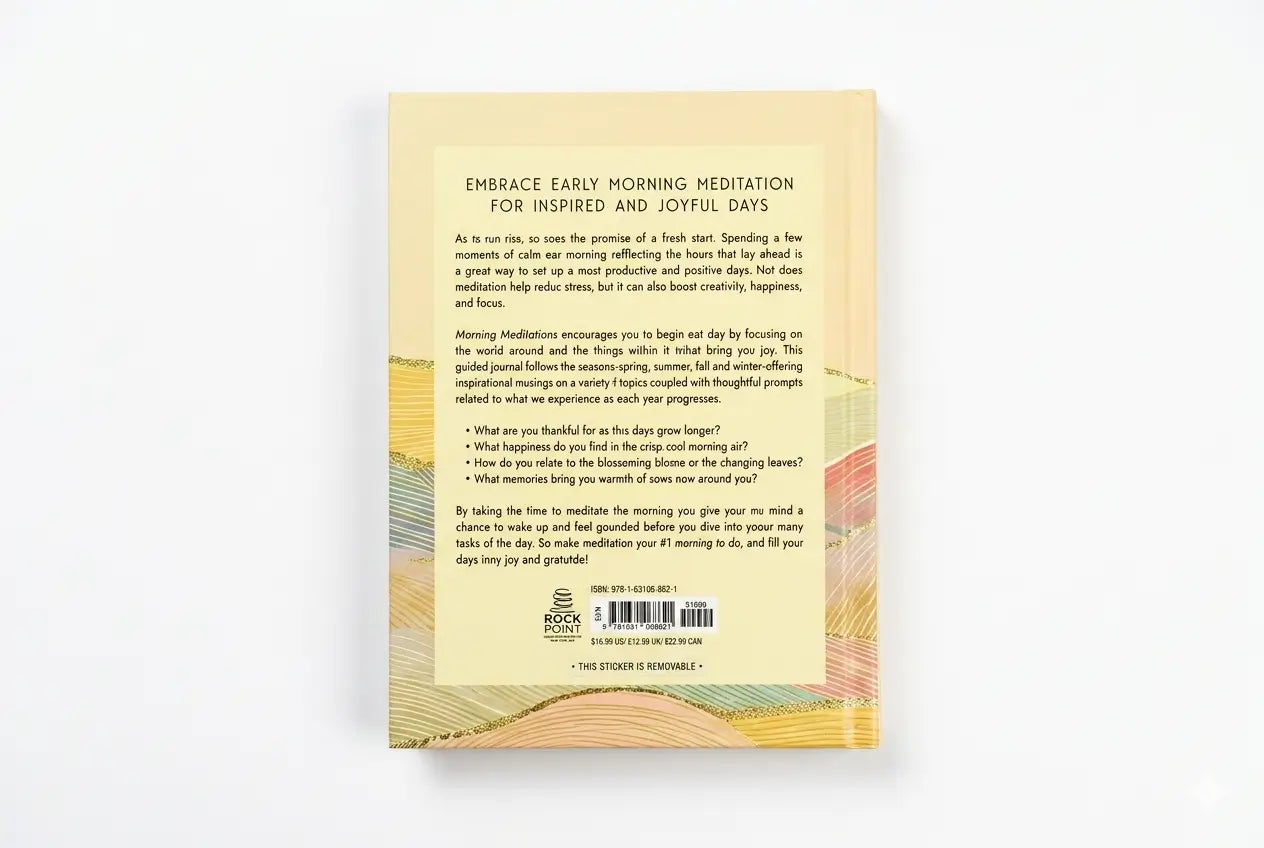 Back cover of a book with text and a barcode on a white background