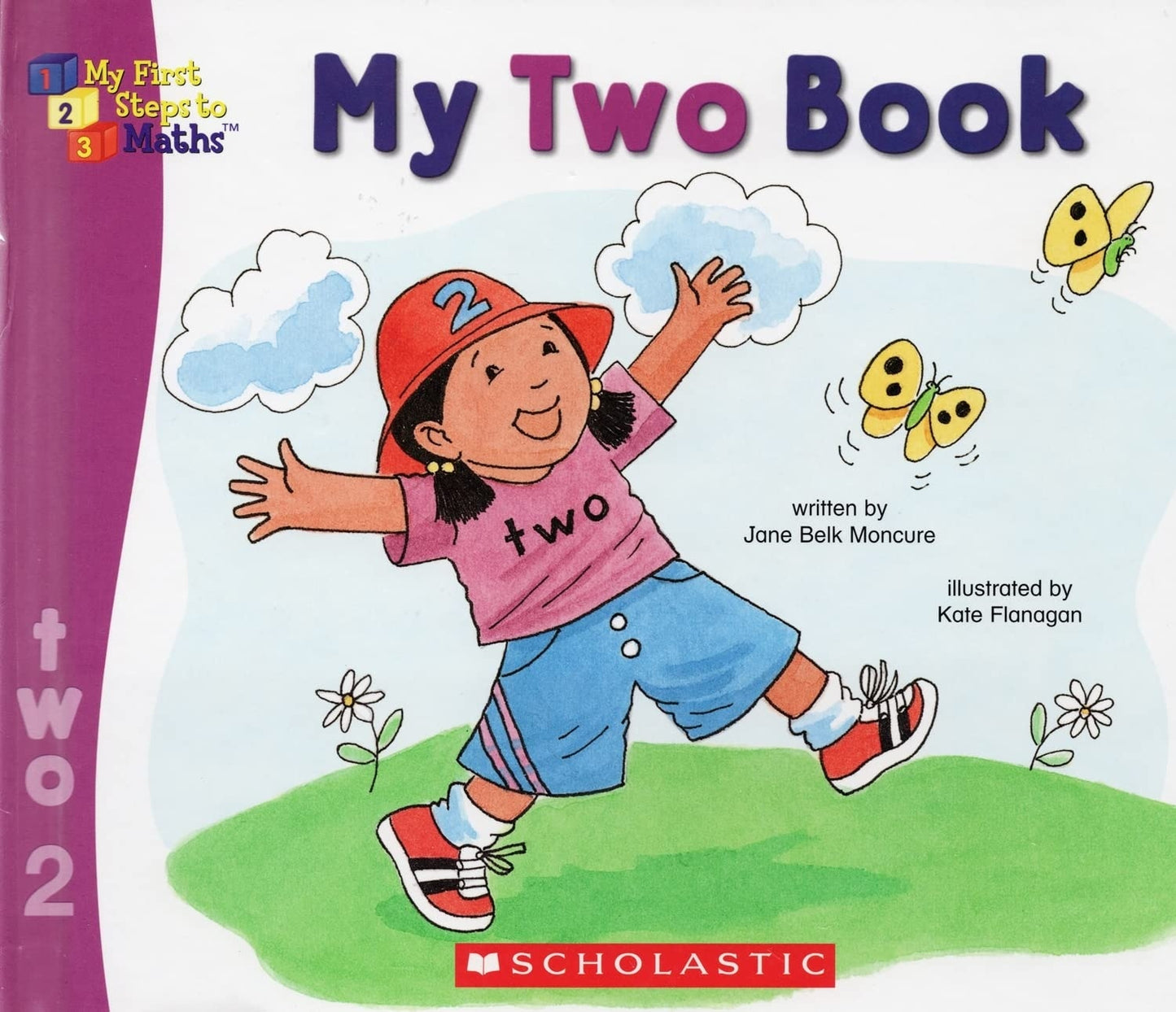 Children's book titled 'My Two Book' with a child character on the cover, published by Scholastic.