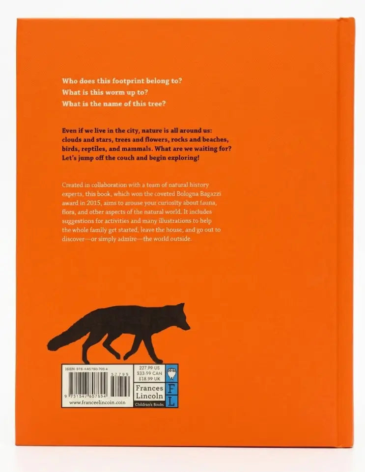 Orange book cover with text and a black silhouette of a fox.
