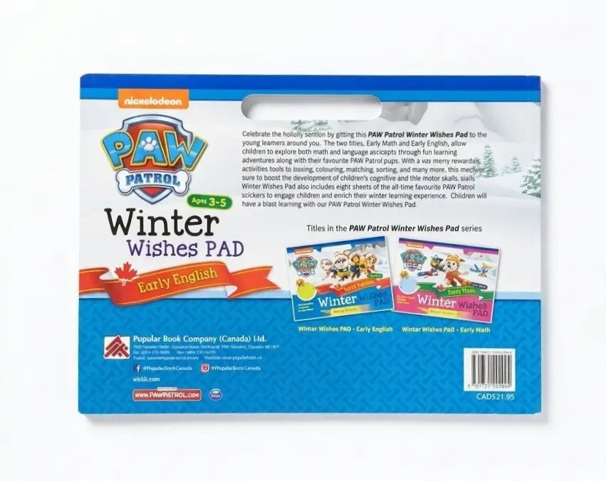 PAW Patrol Winter Wishes Activity Pad | Early Math Pad with Stickers | Age 3–5