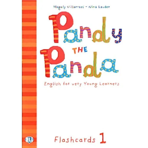 Flashcards 1 book cover with colorful text and vertical orange stripe on a white background