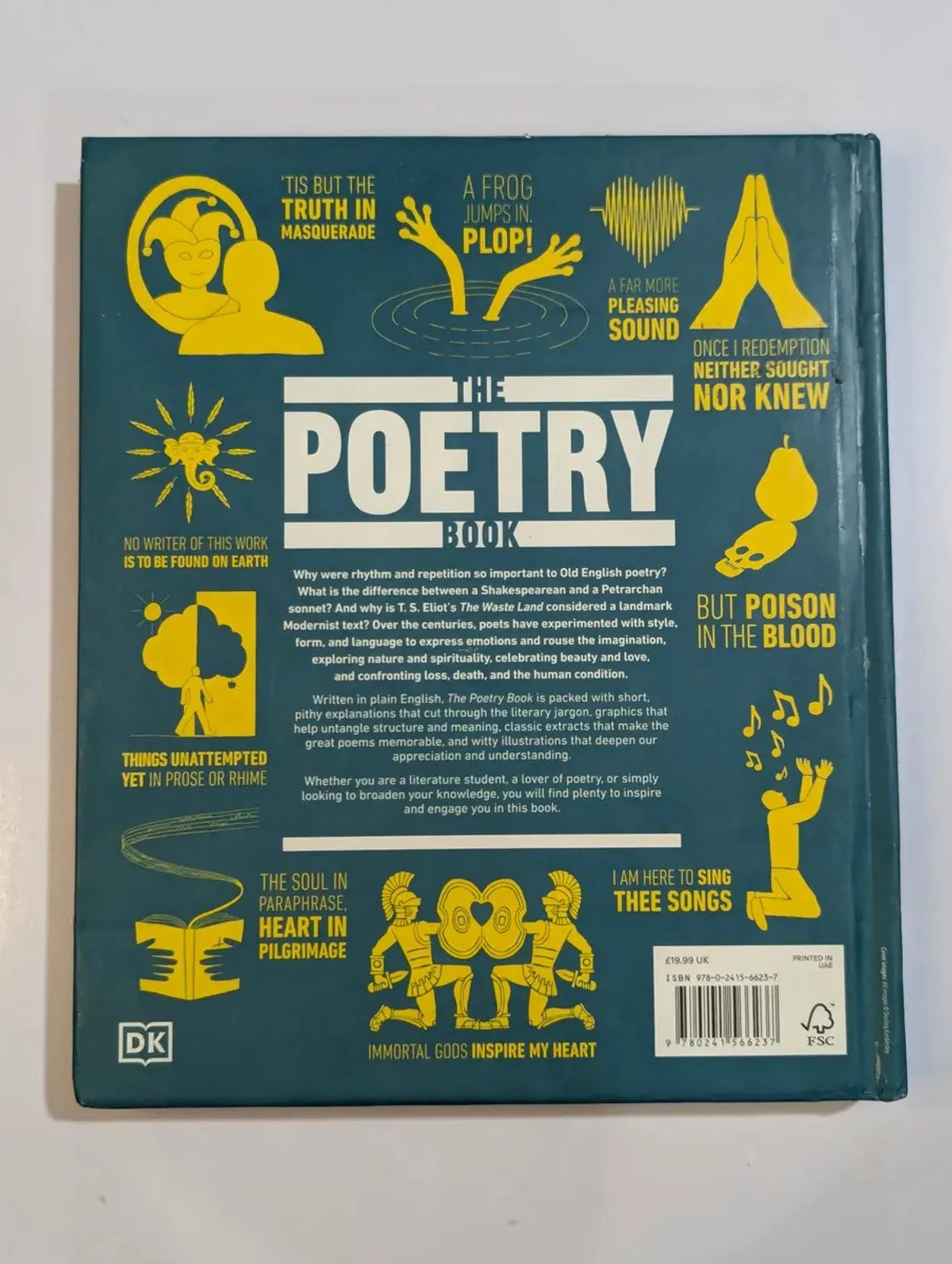 Book cover with text and graphics on a white background