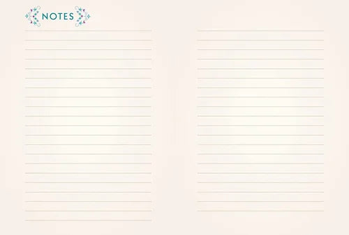 Blank lined paper with 'NOTES' logo in the corner