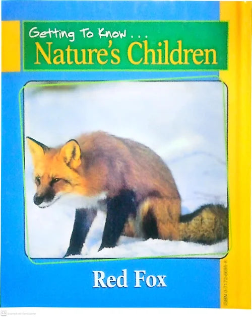 Book cover of 'Getting To Know Nature's Children: Red Fox' with a red fox illustration on snow.