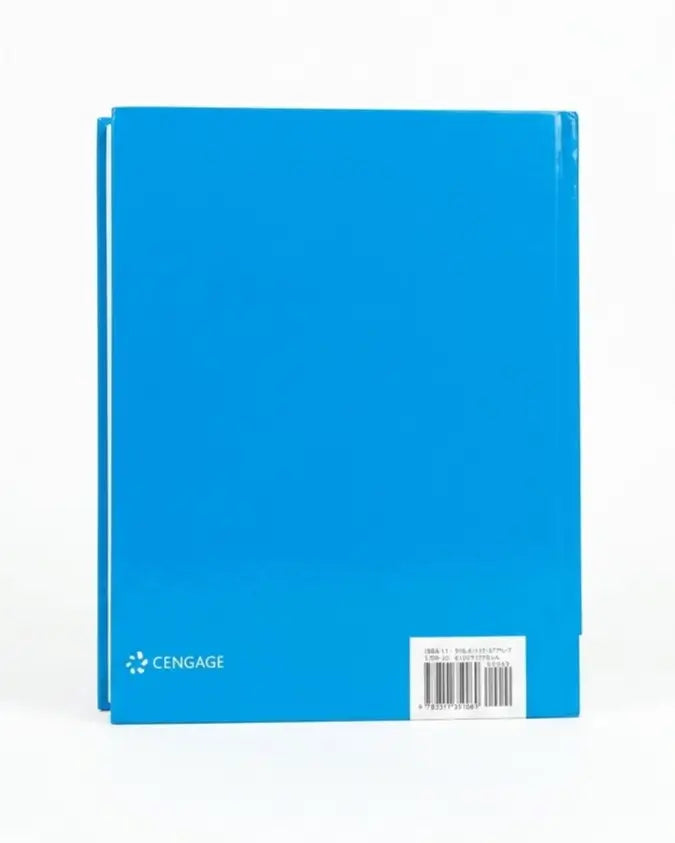 A bright blue hardcover notebook or textbook shown from the back, featuring the CENGAGE logo in white near the bottom left and a barcode sticker on the bottom right, set against a plain white background.