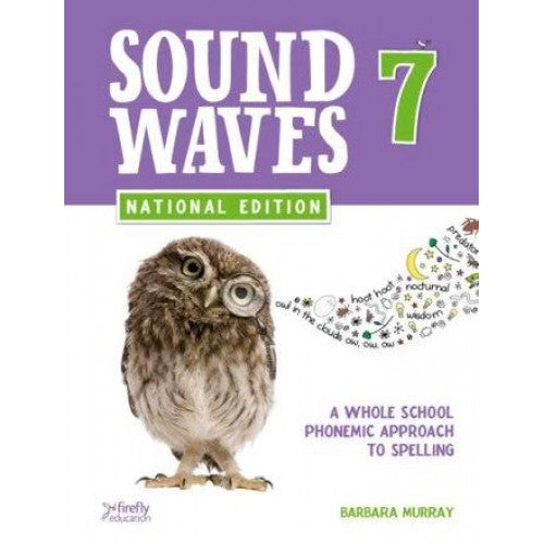 Book cover of 'Sound Waves 7' with an owl illustration on a white background