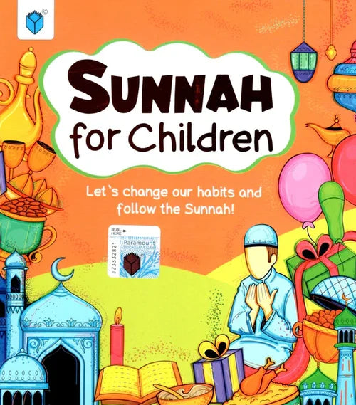 Book cover of 'Sunnah for Children' with colorful illustrations and text.