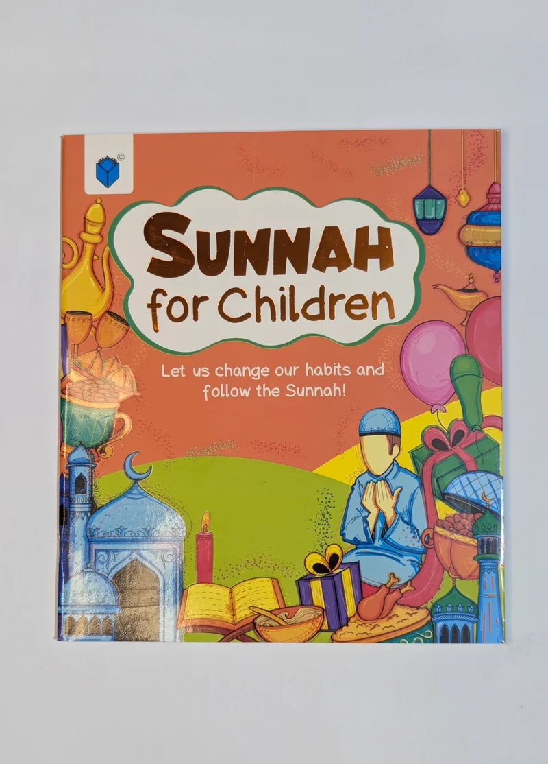 Book titled 'Sunnah for Children' with colorful illustrations on a white background