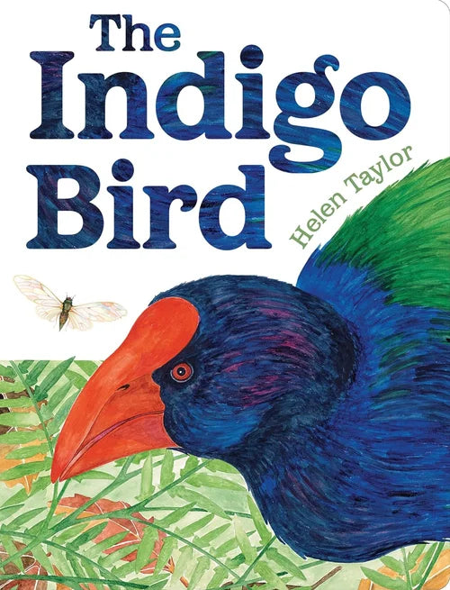Book cover of 'The Indigo Bird' with a colorful bird illustration and title text.