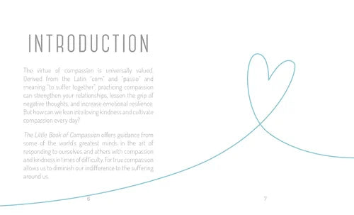 Introduction page with text and a heart symbol on a white background
