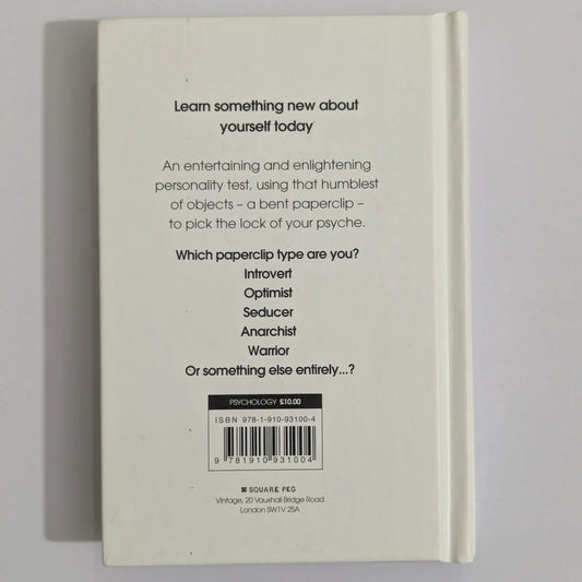 The back cover of a paperback book titled 'Paperclip' by W. Squire, featuring black text on an off-white background with a barcode at the bottom.
