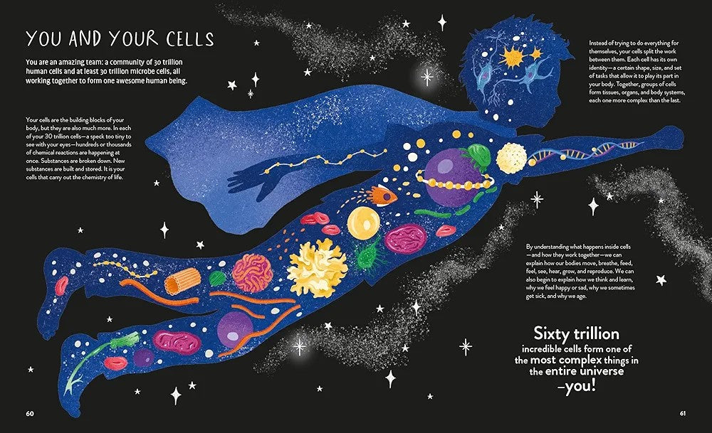 Thirty Trillion Cells for featuring illustrations of various cells and biological structures colorful artwork by Books Alert