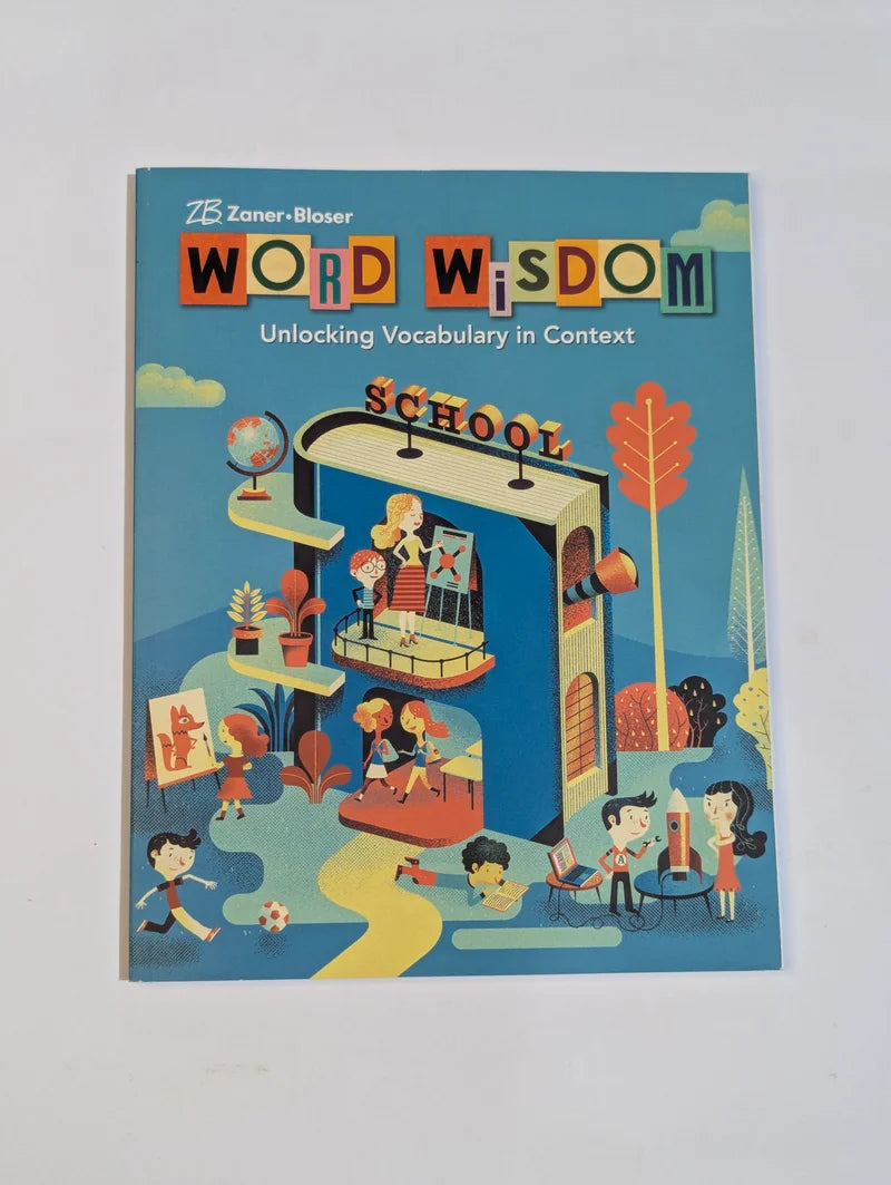 Book titled 'Word Wisdom' by Zaner-Bloser on a light gray background