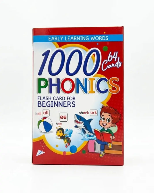 1000 Phonics Flash Cards for Beginners – Early Reading Skills (64 Cards)