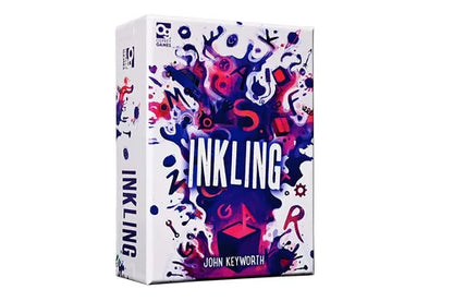 Board game box for 'Inkling' by John Keyworth with colorful design on a white background