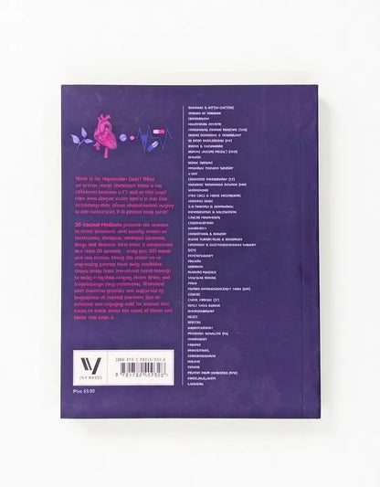 The back cover of a book titled 'The Ripperan' by Victoria Wood, featuring a dark purple background with white text, a barcode, and a small pink illustration of a rabbit.