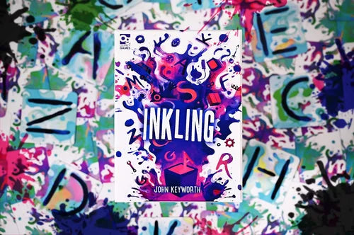 Book cover of 'Inkling' by John Keyworth on a colorful abstract background