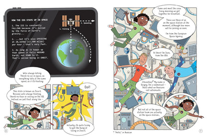 Usborne 24 Hours in Space - Featuring illustrations of Astronauts and Space Station