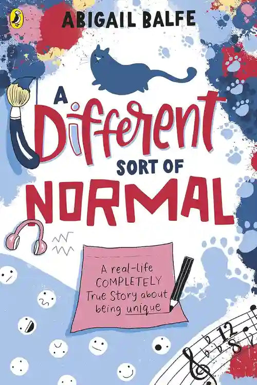 Book cover of 'A Different Sort of Normal' by Abigail Balfe with colorful design elements.