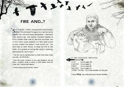 Illustration of a character with text and birds in the background