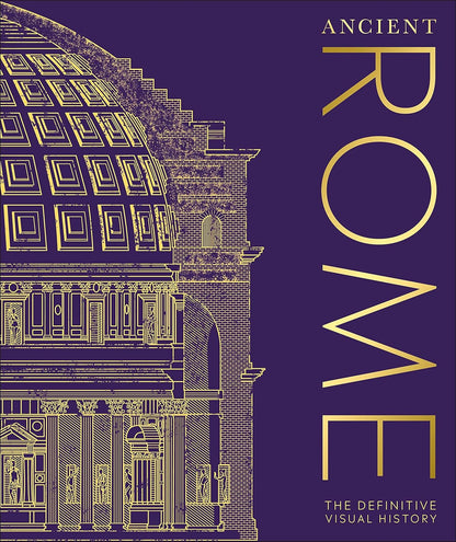 Cover of the book 'ROME (Paper Cover)' featuring an intricate gold line drawing of a Roman building on a purple background.