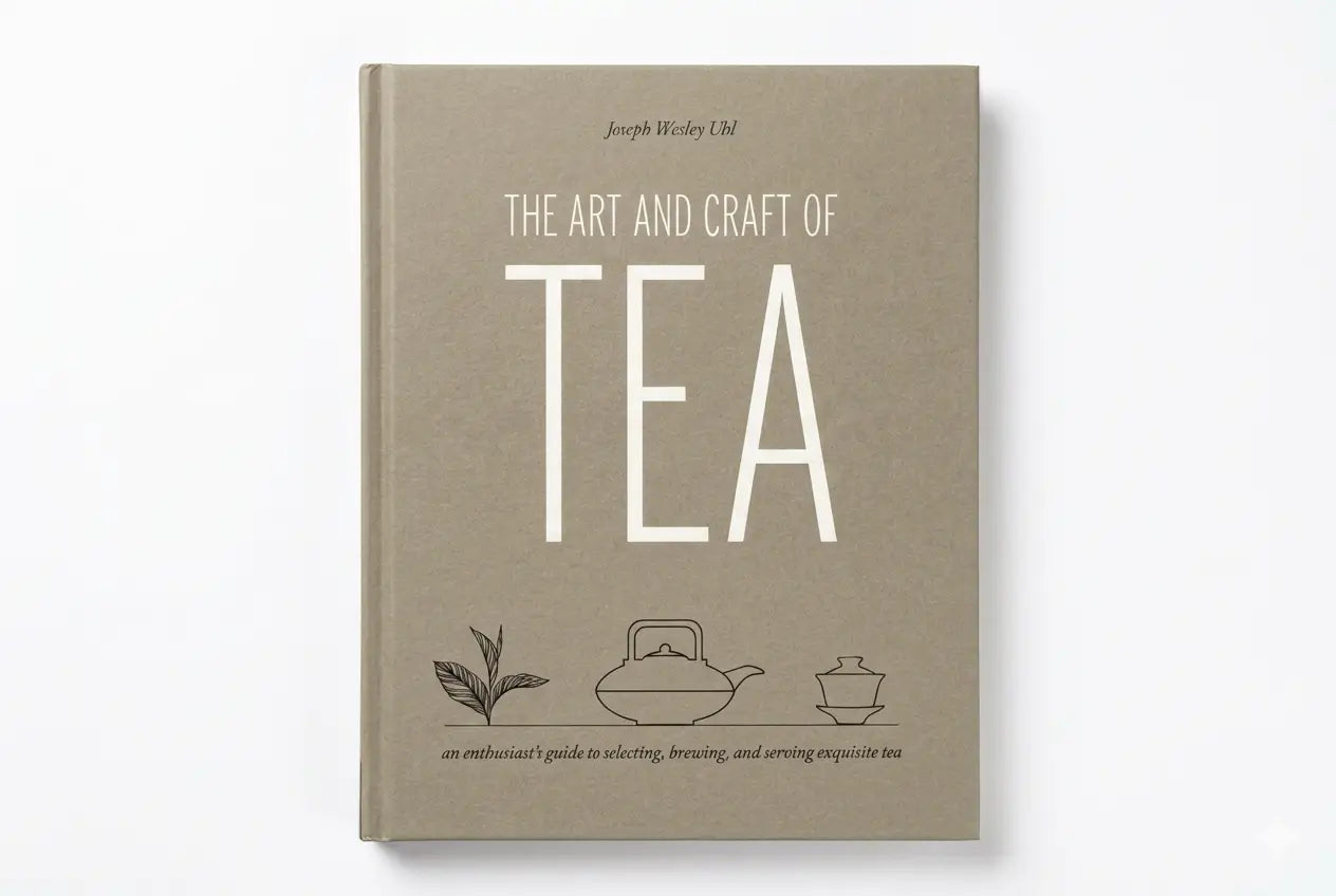 Book titled 'The Art and Craft of Tea' on a white background