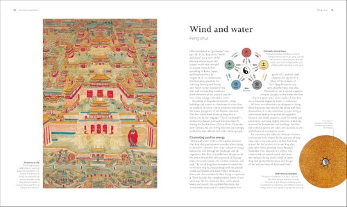 Page from a book with a colorful diagram on the left and text on the right, titled 'Wind and water'.