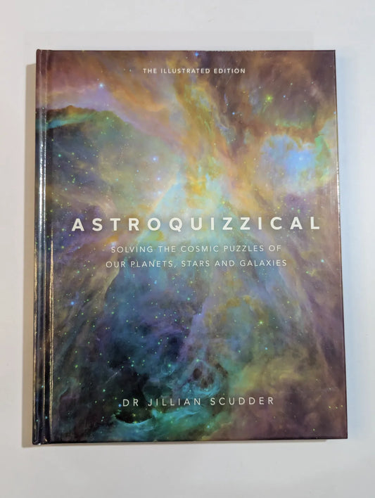 Book titled 'Astroquizzical' with a cosmic design on the cover