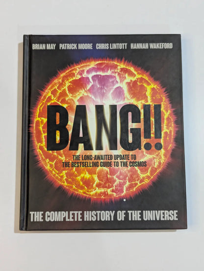 Book titled 'BANG!! The Complete History of the Universe' on a light gray background
