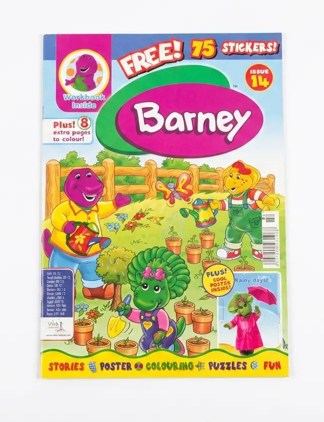 Barney Magazine Issue 14 – Free 75 Stickers Inside! Stories, Colouring, Puzzles & Fun