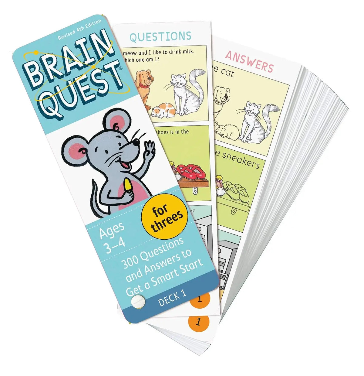 Brain Quest for Threes Q&A Cards: 300 Questions and Answers to Get a Smart Start.
