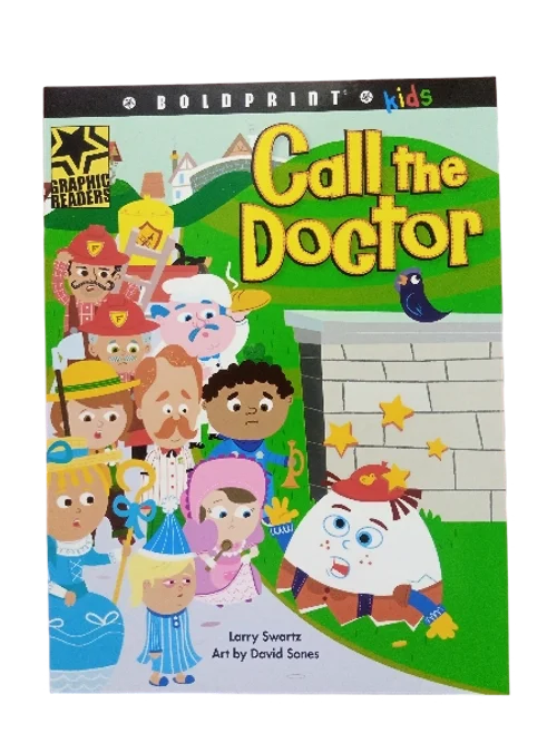 Book cover of 'Call the Doctor' by Boldprint Kids with cartoon characters on a green background