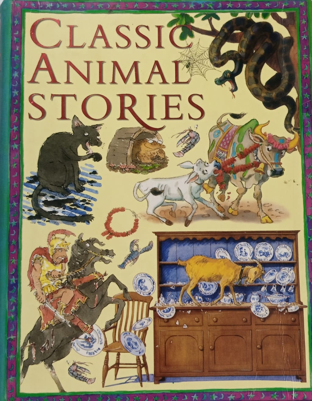 Cover of 'Classic Animal Stories' book featuring illustrations of various animal characters.