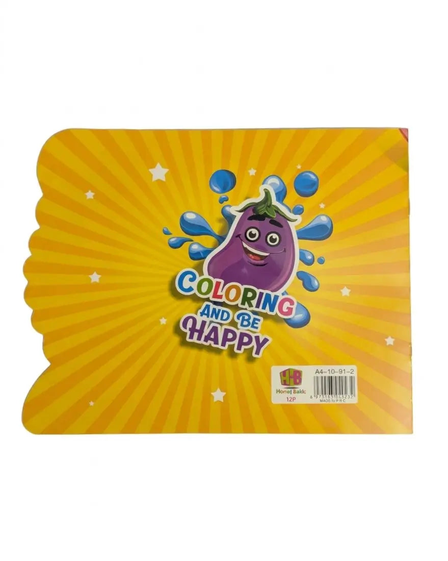 Coloring and Be Happy – Vegetable Coloring Book for Kids