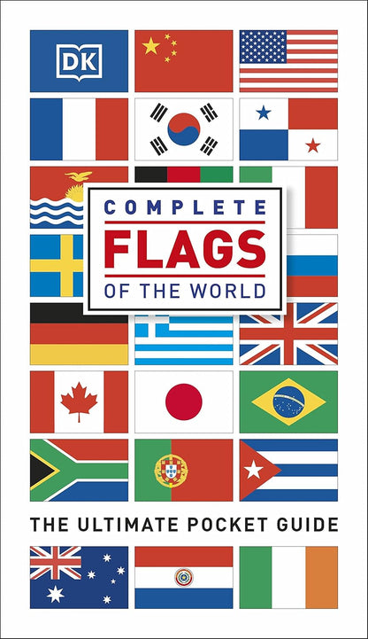 Book cover of 'Complete Flags of the World' with various national flags on a white background.