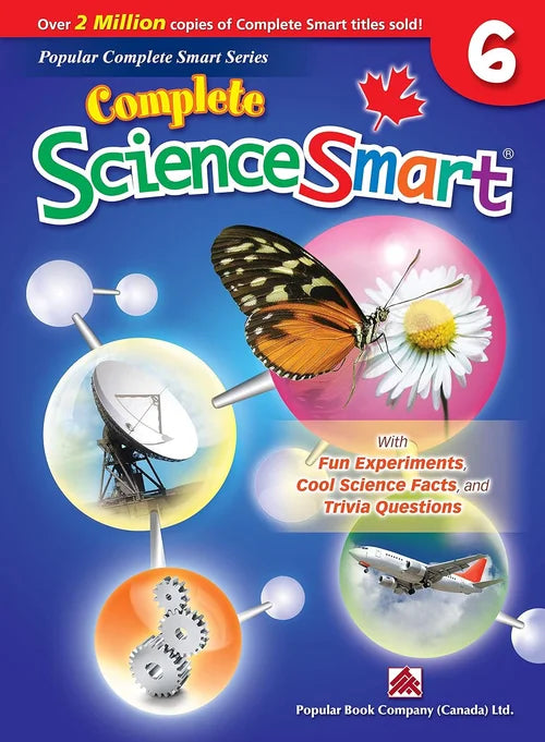Book cover of 'Complete Science Smart' series, book 6, with science-themed graphics and text.