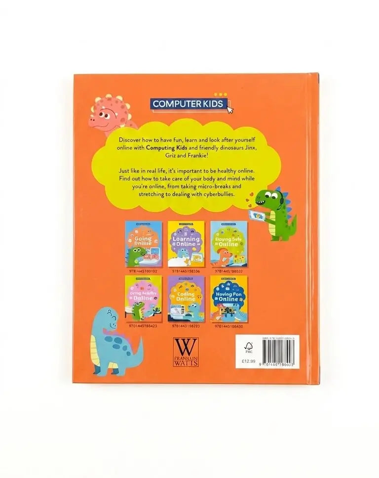 The back cover of a children's book titled 'Computer Kids' by W.W.