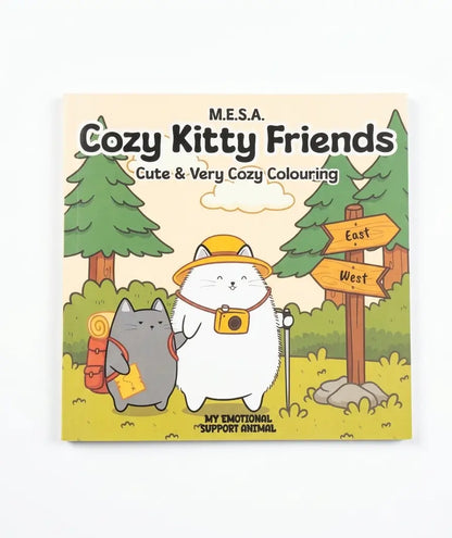A square children's coloring book titled 'M.E.