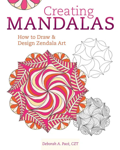 Book cover of 'Creating Mandalas' with colorful mandala design and text.