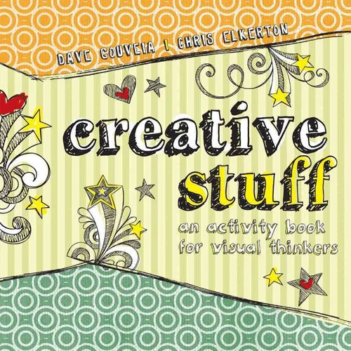 Cover of 'Creative Stuff' activity book with decorative elements and text.