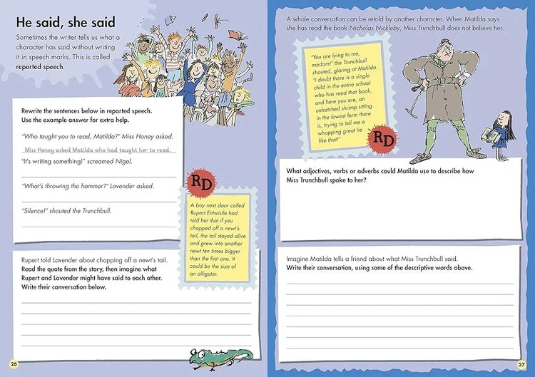 Creative Writing with Matilda For Writing Guide by Roald Dahl | Learn Spellbinding Speech by Books Alert